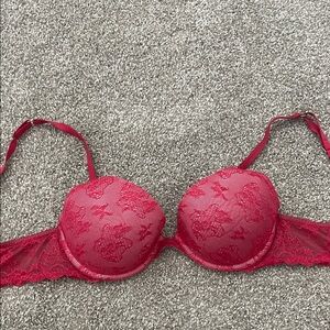 Victoria's Secret Vibrant Red Lace Bra